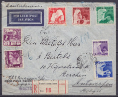 Indes Néerlandaises - Env. Recommandée Par Avion Affr. 55ct Càpt BATAVIA /14.5.1939 Pour BECHEM Antwerpen - étiq. Recomm - India Holandeses