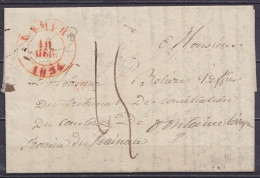 L. Datée 15 Décembre 1834 De GESVES Càd NAMUR /16 DEC 1834 Pour FONTAINE L'EVEQUE - Port "15" - 1830-1849 (Belgica Independiente)