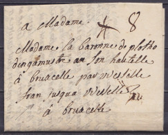L. Datée 24 Décembre 1751 De PARAY Pour Baronne De Plotho Et D'Ingelmunster à BRUXELLES Par Rijssel (Lille) - Man. "fran - 1714-1794 (Pays-Bas Autrichiens)
