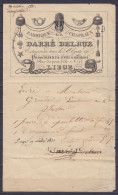 Bon De Livraison "Fabrique De Chapeaux DARRE DELRUE - Passementerie Civile & Militaire" Daté 19 Octobre 1831 De LIEGE Po - Documents