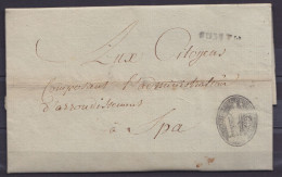 L. Datée 23 Messidor An 3 Pour ROCHEFORT Pour SPA - Marque "MARCHE" - 1794-1814 (French Period)