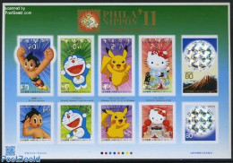 Japan 2011 Philanippon, Comics 10v M/s S-a, Mint NH, Various - Holograms - Art - Comics (except Disney) - Unused Stamps