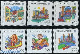 Singapore 1999 Tourism 6v, Joint Issue Hong Kong, Mint NH, Transport - Various - Ships And Boats - Joint Issues - Stre.. - Ships