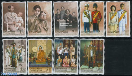 Thailand 1999 King 72nd Birthday 9v, Mint NH, History - Kings & Queens (Royalty) - Case Reali