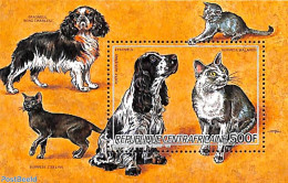 Central Africa 1986 Dogs & Cats S/s, Mint NH, Nature - Cats - Dogs - Central African Republic