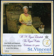 Saint Vincent 2001 Queen Mother S/s, Mint NH, History - Kings & Queens (Royalty) - Royalties, Royals