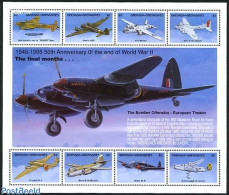 Grenada Grenadines 1995 End Of World War II 8v M/s, Mint NH, History - Transport - World War II - Aircraft & Aviation - Guerre Mondiale (Seconde)