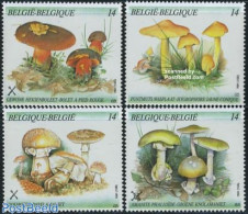 Belgium 1991 Mushrooms 4v, Mint NH, Nature - Mushrooms - Nuovi