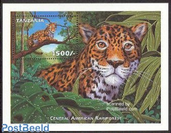 Tanzania 1999 Jaguar S/s, Central American Rainforest, Mint NH, Nature - Animals (others & Mixed) - Cat Family - Tanzania (1964-...)