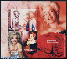 Saint Vincent 2004 Marilyn Monroe 4v M/s, Mint NH, Performance Art - Marilyn Monroe - Art - Photography - Photographie