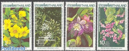 Thailand 1985 International Letter Week 4v, Mint NH, Nature - Flowers & Plants - Thaïlande