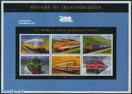 Saint Vincent 1995 Railways 6v M/s, Mint NH, Transport - Railways - Trains