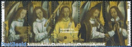 Belgium 2006 Christmas 5v [::::], Mint NH, Performance Art - Religion - Music - Staves - Angels - Christmas - Ungebraucht