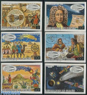 Guinea, Republic 1986 Halleys Comet 6v, Imperforated, Mint NH, Science - Astronomy - Halley's Comet - Astrologia