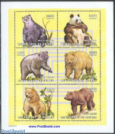 Guinea, Republic 2001 Bears 6v M/s, Mint NH, Nature - Animals (others & Mixed) - Bears - Pandas - Other & Unclassified