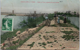 45 CHATILLON SUR LOIRE - Jetee Et Pont Suspendu De 400 Metres  - Chatillon Sur Loire