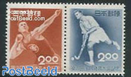 Japan 1951 Sports 2v [:], Mint NH, Sport - Hockey - Sport (other And Mixed) - Ongebruikt