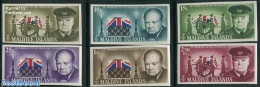 Maldives 1966 Sir Winston Churchill 6v, Imperforated, Mint NH, History - Churchill - Sir Winston Churchill