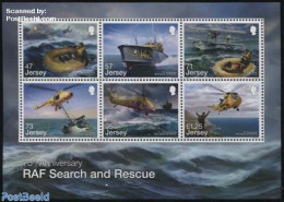 Jersey 2016 RAF Search And Rescue S/s, Mint NH, Transport - Aircraft & Aviation - Ships And Boats - Aerei