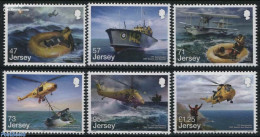 Jersey 2016 RAF Search & Rescue 6v, Mint NH, Science - Transport - Mining - Helicopters - Aircraft & Aviation - Ships .. - Helicopters