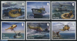 Jersey 2016 RAF Search & Rescue 6v, Mint NH, Science - Transport - Mining - Helicopters - Aircraft & Aviation - Ships .. - Helicópteros