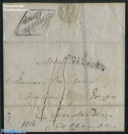 France 1816 Letter From Poitiers To Amsterdam, Postal History - Covers & Documents