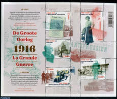 Belgium 2016 The Great War 1916 S/s, Mint NH, History - Transport - Newspapers & Journalism - Aircraft & Aviation - Wo.. - Neufs