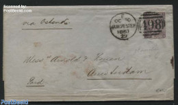 Great Britain 1867 Letter From Manchester To Amsterdam, Postal History - Andere & Zonder Classificatie
