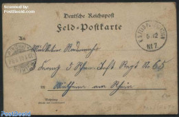 Germany, Empire 1900 Field Postcard To Muhlheim, Postal History - Cartas & Documentos