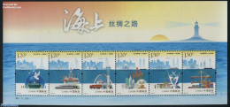 China People’s Republic 2016 Silk Road Over Water S/s, Mint NH, Nature - Performance Art - Transport - Various - Bir.. - Unused Stamps