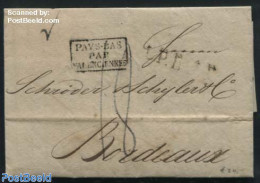 Germany, Empire 1824 Folding Letter From Hamburg To Bordeaux, Postal History - Prefilatelia