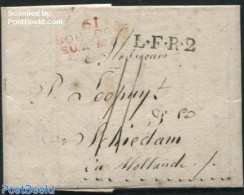 France 1819 Folding Letter From Boulogne Sur Mer To Schiedam, Postal History - Covers & Documents