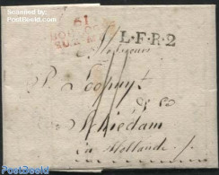 France 1819 Folding Letter From Boulogne Sur Mer To Schiedam, Postal History - Cartas & Documentos