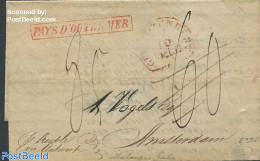 France 1836 Folding Invoice To Amsterdam, Postal History - Brieven En Documenten