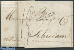 France 1822 Folding Letter From Morlaix To Schiedam, Postal History - Covers & Documents