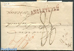 Great Britain 1823 Folding Letter From London To Bordeaux, Postal History - Cartas & Documentos