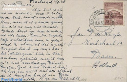 Germany, Empire 1938 Greeting Card From Bacharach To Baarn, Postal History - Briefe U. Dokumente
