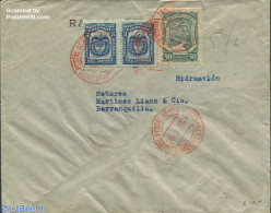 Colombia 1924 Envelope To Barranquilla, Postal History - Colombia