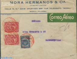 Colombia 1924 Airmail To Barranquilla, Postal History - Colombia