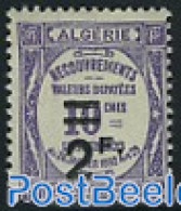 Algeria 1927 2F On 10c, Postage Due, Stamp Out Of Set, Unused (hinged) - Autres & Non Classés