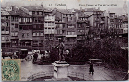 55 VERDUN - Place Chevert Et Vue Sur La Meuse  - Verdun