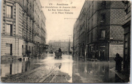 92 ASNIERES -- Rue St Denis Et Place Voltaire (crue 1910) - Asnieres Sur Seine