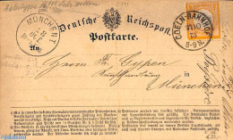 Germany, Empire 1873 Official Mail From Munchen To Cologne. See Both Postmarks!, Postal History - Cartas & Documentos