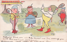 Illustrateur - Sports - Tennis -  Lutins Jouant Au Tennis - 1904 - Parfait Etat - Beauvais