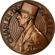 France, Médaille, De Gaulle, Président Du Gouvernement Provisoire, 1970 - Otros & Sin Clasificación