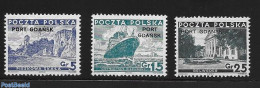 Poland 1936 Port Gdansk 3v, Unused (hinged) - Unused Stamps