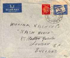 Israel 1949 Letter To England, Postal History - Cartas & Documentos