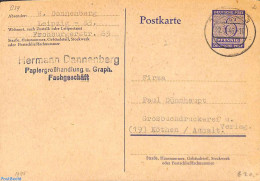 Germany, DDR 1946 Postcard 6pf Sent To Köthen, Used Postal Stationary - Cartas & Documentos