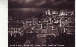 Genova Di Notte - Piazza Della Vittoria - Arco Trionfale Del Piacentini - Viaggiata - Genova (Genoa)