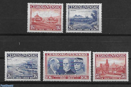 Czechoslovkia 1943 London Exhibition 5 Stamps From S/s (not Valid For Postage), Mint NH, History - World War II - Altri & Non Classificati